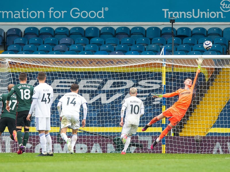Kane's second half free-kick clips the top of the crossbar. Picture by Bruce Rollinson.