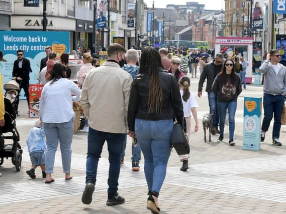 Shoppers in Leeds city centre (photo: Gary Longbottom)