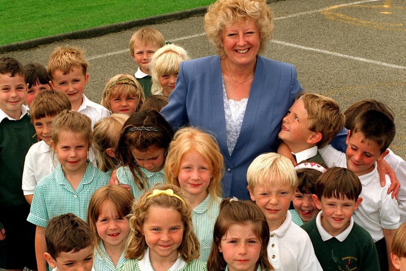Teacher Hazel Goodwin was retiring from Hawksworth C of E Primary in July 1997.