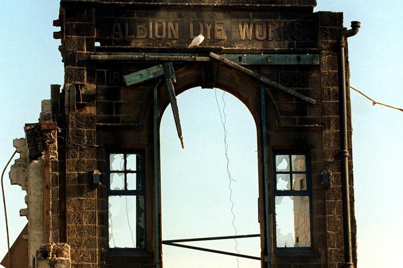 The arch at the demolished Albion Dyeworks on Towngate wastio be preserved as a car park feature.