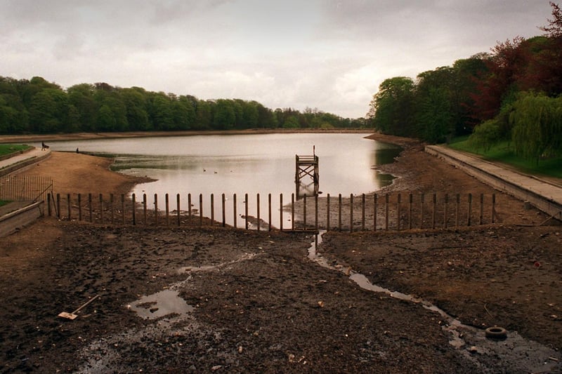 May 1996 and the low level of water at Waterloo Lake at Roundhay Park was proving cause for concern.