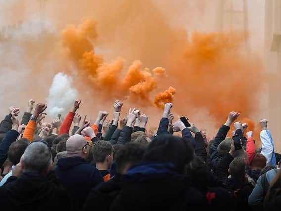 Blackpool fans were in a buoyant mood on Sunday