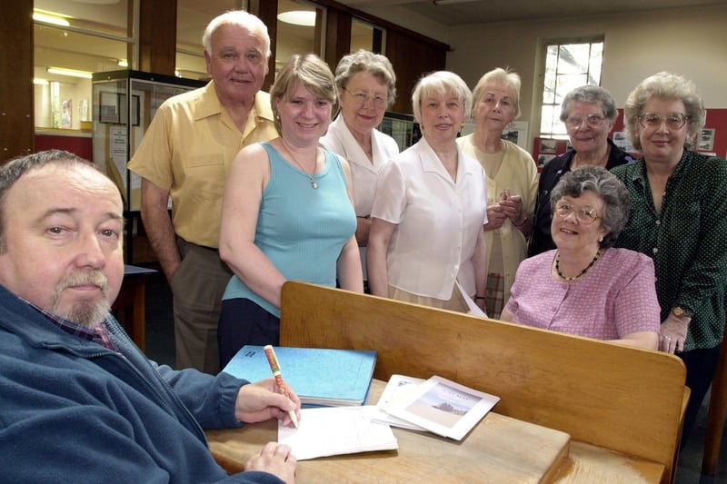 This is the East Leeds Writers Group who met at Cross Gates Library.