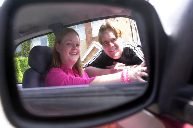This is Angela Gordon and brother Alan from Cross Gates who were appearing in a BBC documentary about passing your driving test.