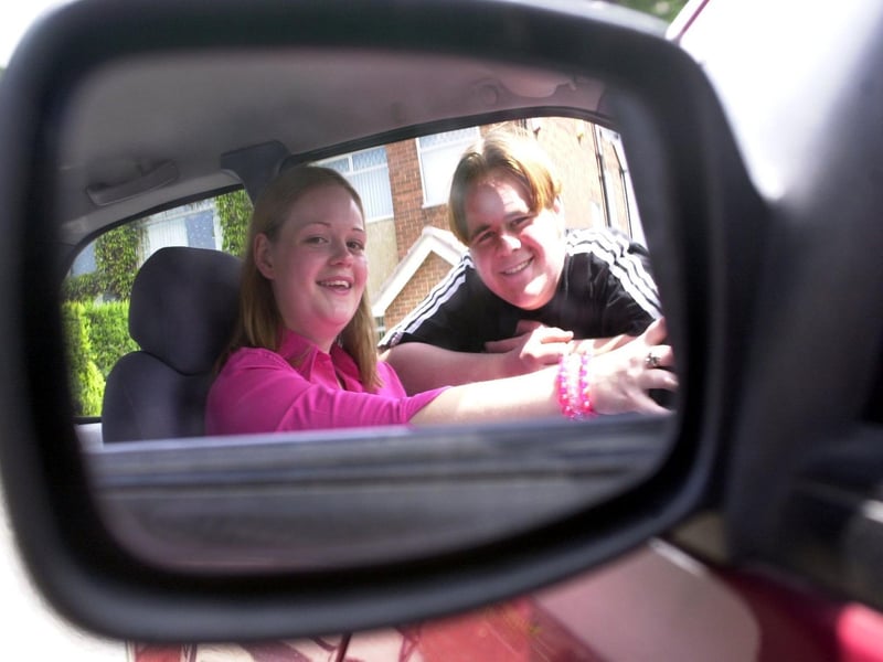 This is Angela Gordon and brother Alan from Cross Gates who were appearing in a BBC documentary about passing your driving test.