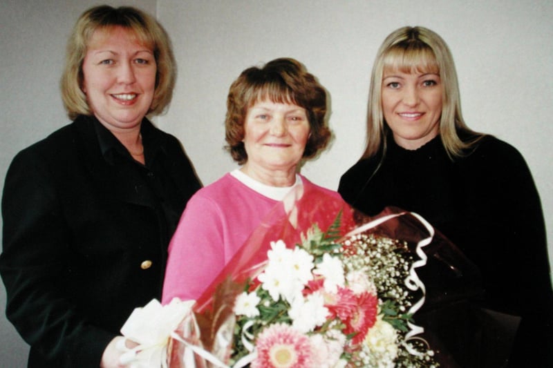 Pat Barker, winner of Crossgates Shopping Centre's Search for the Perfect Mum competition. She was nominated by her daughter Janice (pictured left). Also picturd is centre manager Kathy Murdoch.