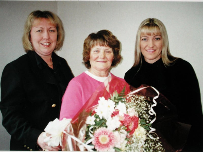 Pat Barker, winner of Crossgates Shopping Centre's Search for the Perfect Mum competition. She was nominated by her daughter Janice (pictured left). Also picturd is centre manager Kathy Murdoch.