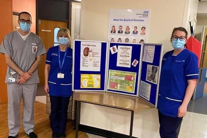 Helen Davies (second from left) with colleagues at the Royal Preston Hospital