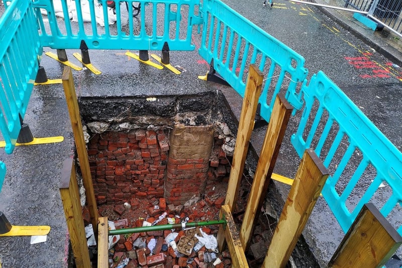 Construction work on The Headrow in 2019 exposed piles of loose bricks, tiled walls and old foundations from the thoroughfare's rich history.

Photo: Mark Stevenson