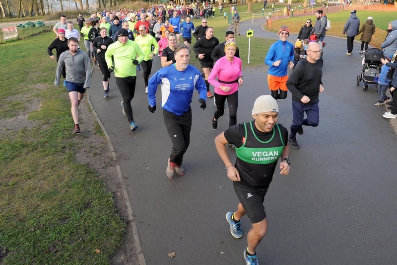 New Year's Day Park Run, January 2020 at Haigh Woodland Park