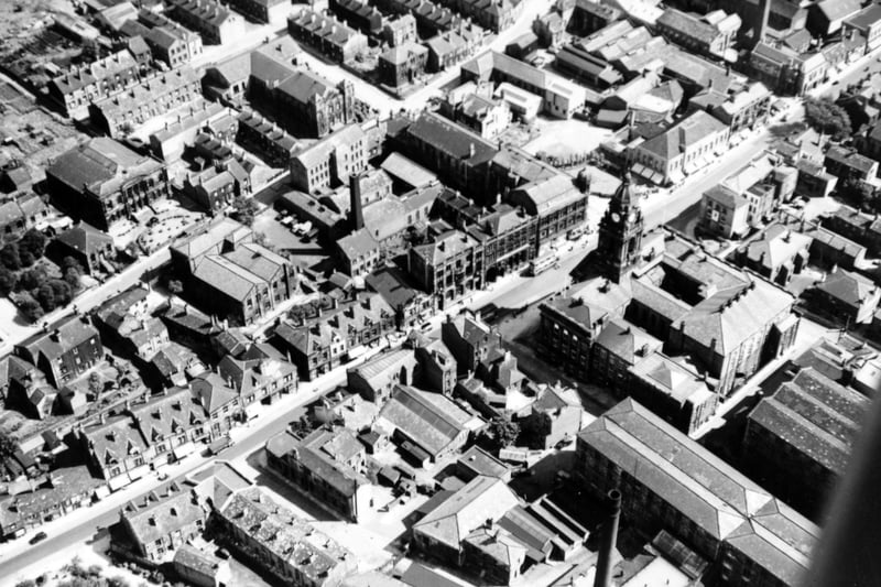 A Town Hall dominates this aerial photo. Do you recognise its location? It is Morley.