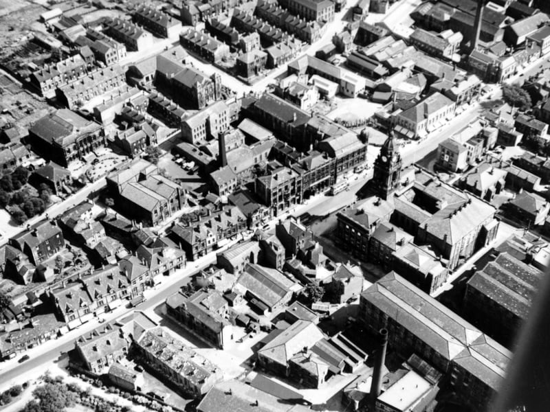 A Town Hall dominates this aerial photo. Do you recognise its location? It is Morley.