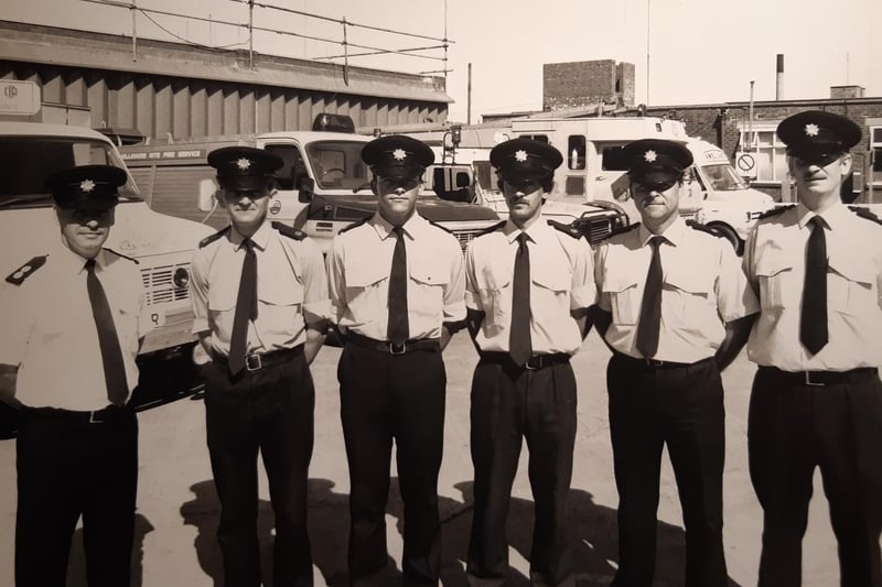 An undated photo of ICI firefighters who worked ‘C’ shift. Pictured from left are Alan Mullaney, Thomas Sandham, Stephen Simms, Russell Britton, Jim Parkinson and Eric Fogg