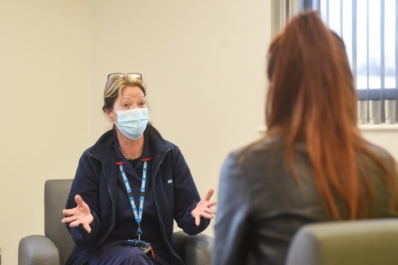 Team manager Carole Middlebrook in one of the assessment rooms. The rooms in the centre will provide patients with a quiet space to undergo an assessment, which will prevent them from needing to wait in the busy A&E department next door.