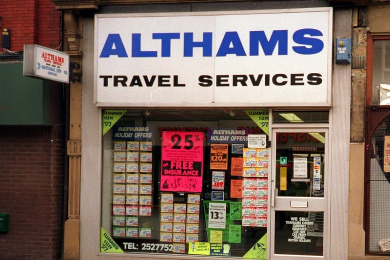 Did you book a holiday from here back in the day? Althams Travel Services on Queen's Street pictured in March 1997.
