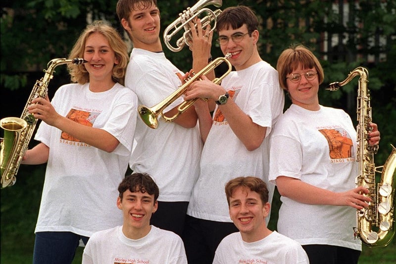 The Morley High School Stage Band won a £3,000 National Lottery grant to fund the recording of a CD. Pictured Lisa Pearson, Daniel Newsome, Matthew Morgan, Andrew Haigh, Andrew Dilworth and Rachel Pitts.