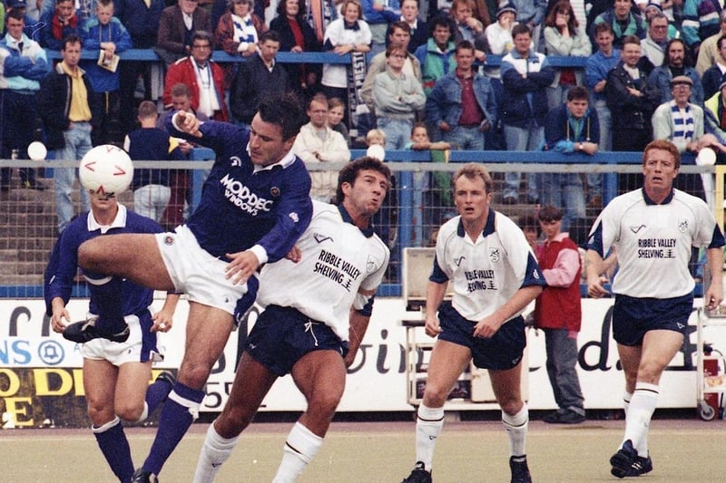 Ribble Valley Shelving, owned by Derek Shaw, started a shirt sponsorship contract with PNE in the autumn of 1990.