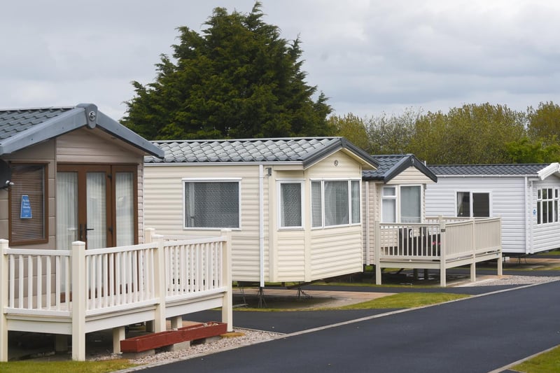 Some of the self-catering accommodation on Marton Mere holiday park.