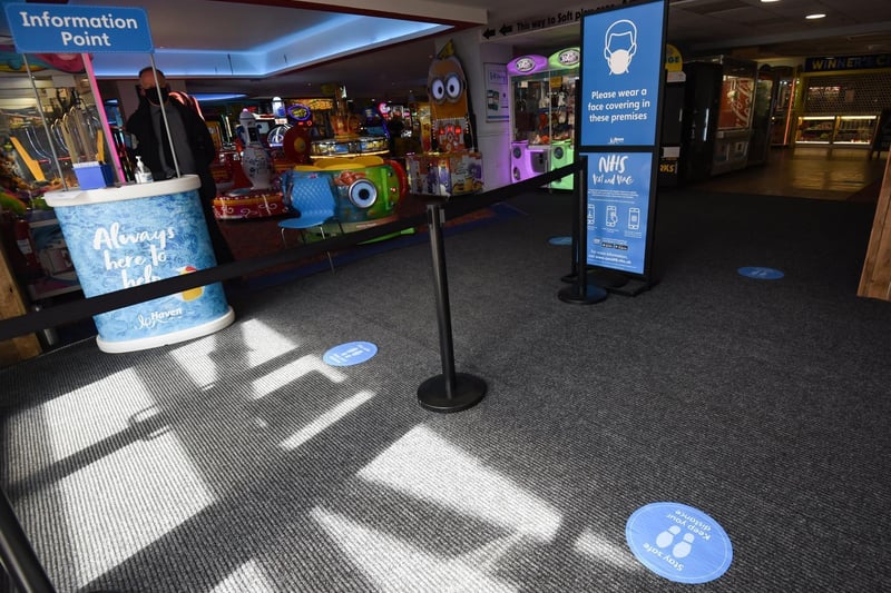 For safety during the pandemic, social distancing floor markers have been installed in the indoor areas and visitors are asked to wear masks at both Haven sites.