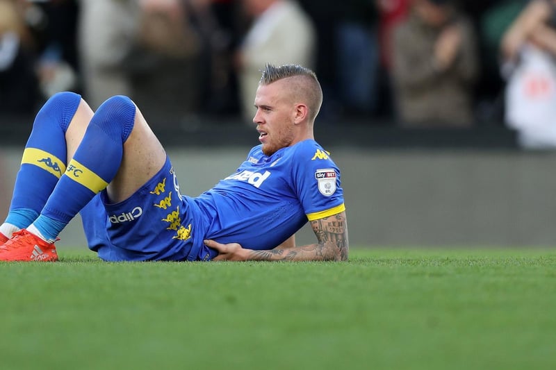 Pontus Jansson reacts after the Championship clash against Derby County at the iPro Stadium in October 2016. The Whites lost 1-0.