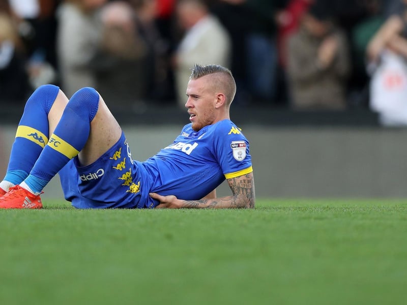 Pontus Jansson reacts after the Championship clash against Derby County at the iPro Stadium in October 2016. The Whites lost 1-0.
