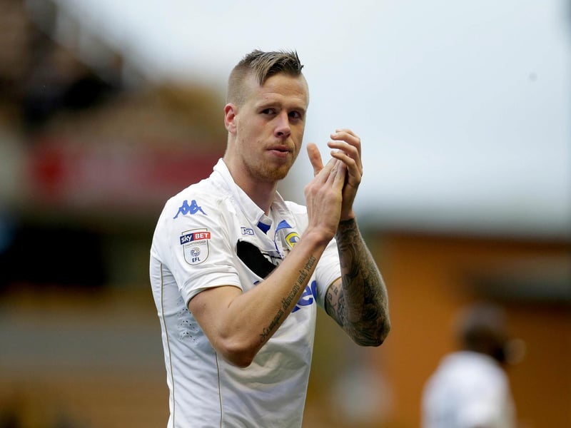 Pontus Jansson applauds the travelling supporters following the Championship clash against Wolverhampton Wanderers at Molineux in October 2016.