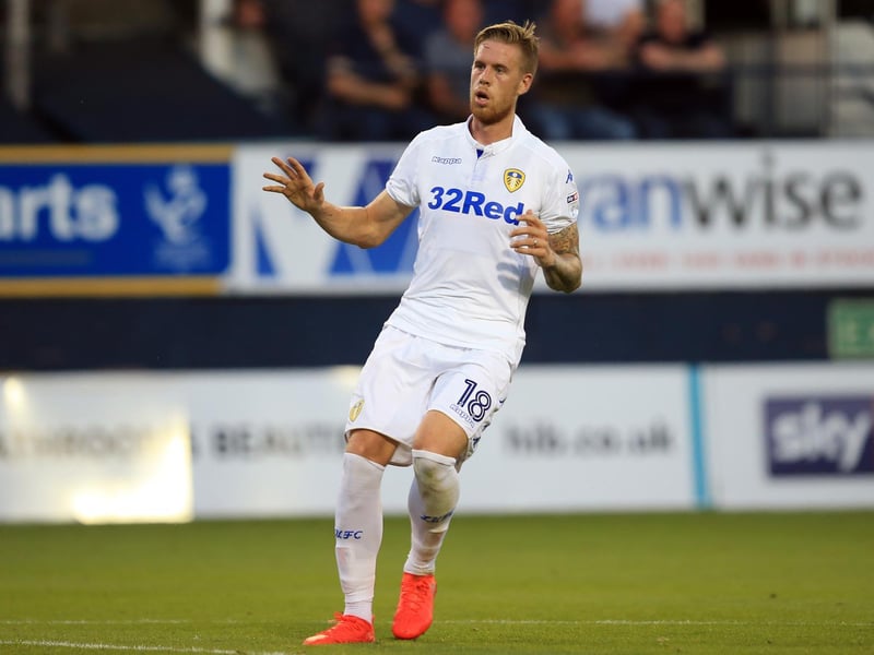 Pontus Jansson in action on his Leeds United debut against Luton Town in the EFL Cup in August 2016.