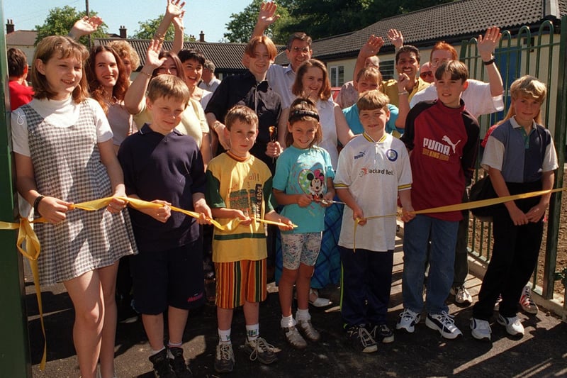The newly-refurbished Stanhope Drive Youth Centre was reopened. Pictured, from left, are Zoe Kirk, Jason Kirk, Matthew Lewis, Danielle Rigby, Thomas Rigby, Anthony Lewis and David Walls.