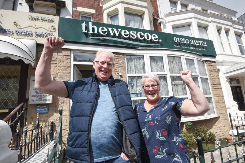 Allan and Angie McClelland from The Wescoe in Dean Street are happy to be open once again.
