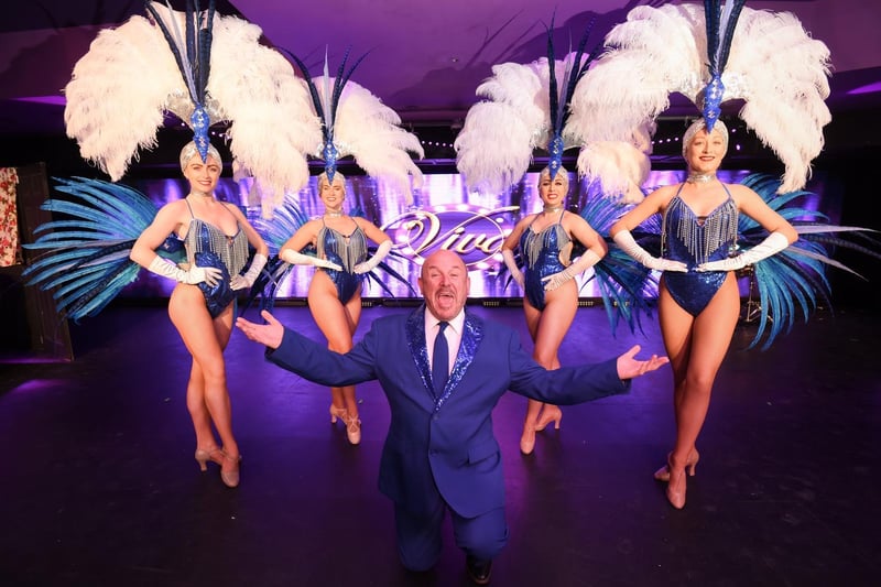 Host Leye D Johns and the gorgeous Viva showgirls get ready to welcome back audiences to Viva