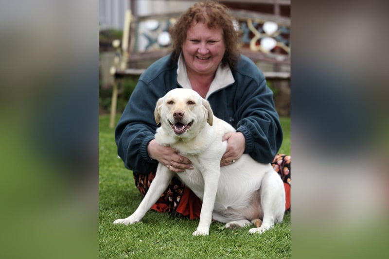 Pet Idol winner and owner Angela Goodman with Tiffiny, her five year old Labrador.