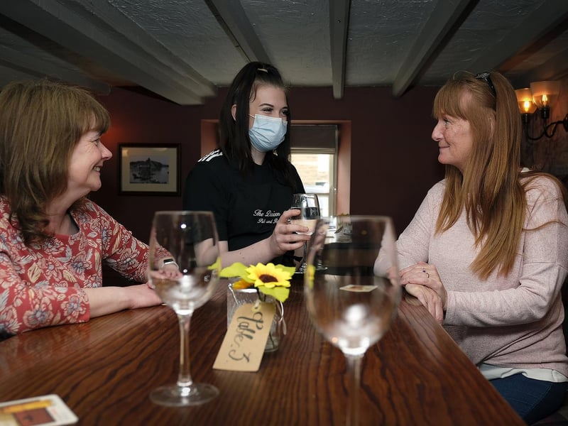 Karen Louth and Angela Ledder are served by Codie Howarth.