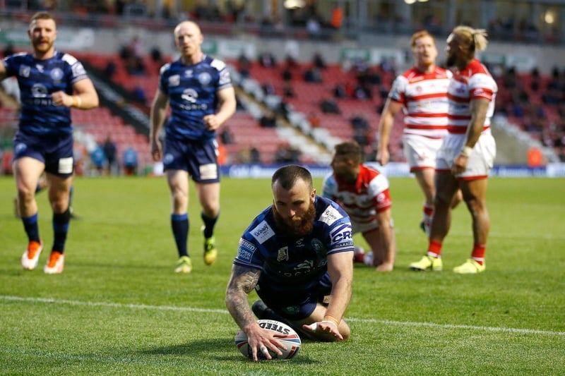 The ex-Orrell St James junior joined Wigan ahead of 2020 from Salford. Super League's leading tryscorer with eight. (Photo: Ed Sykes/SWpix.com)