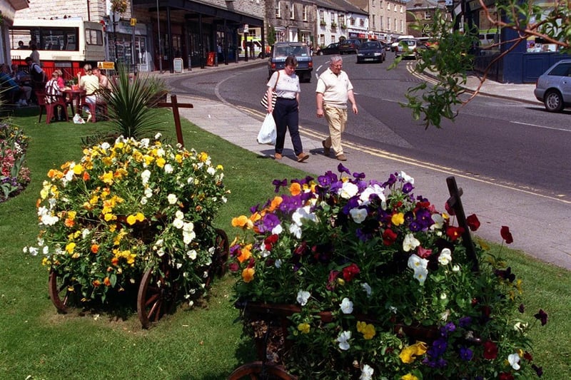 Blooms on the streets of Wetherby town centre in May 1999.