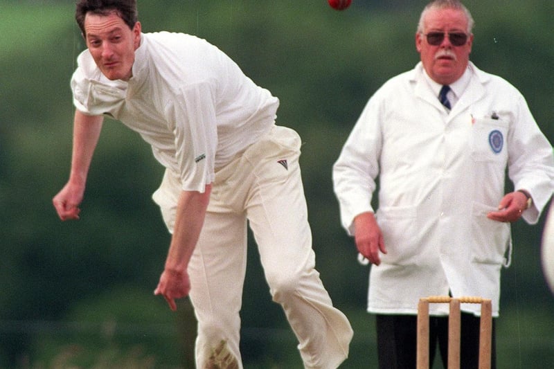 Dave Shuttleworth of Wetherby in action against Old Mods in July 1999.