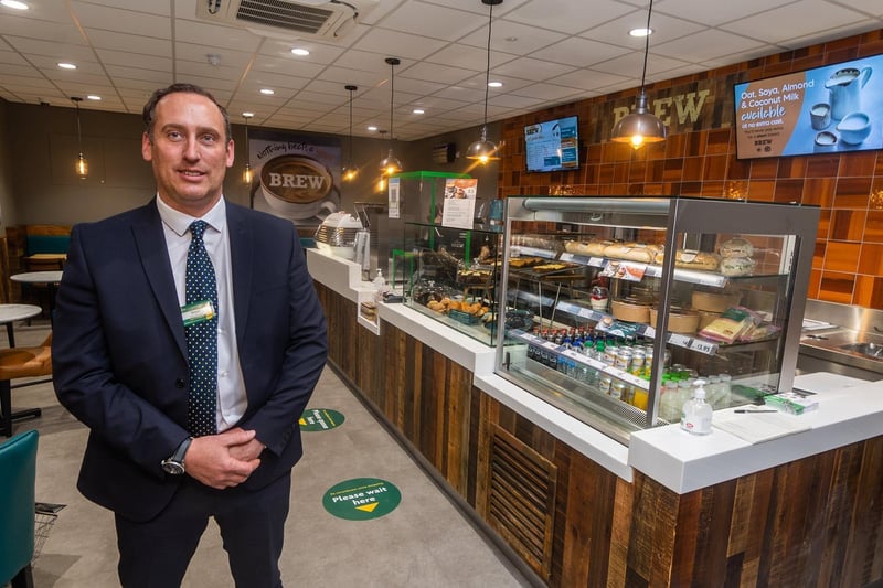 Steve Hirst, store manager in the new Brew Café.

(photo: James Hardisty)