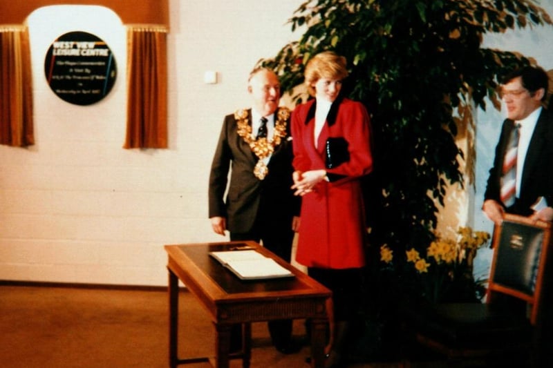 Princess Diana's visit to West View Leisure Centre in 1987