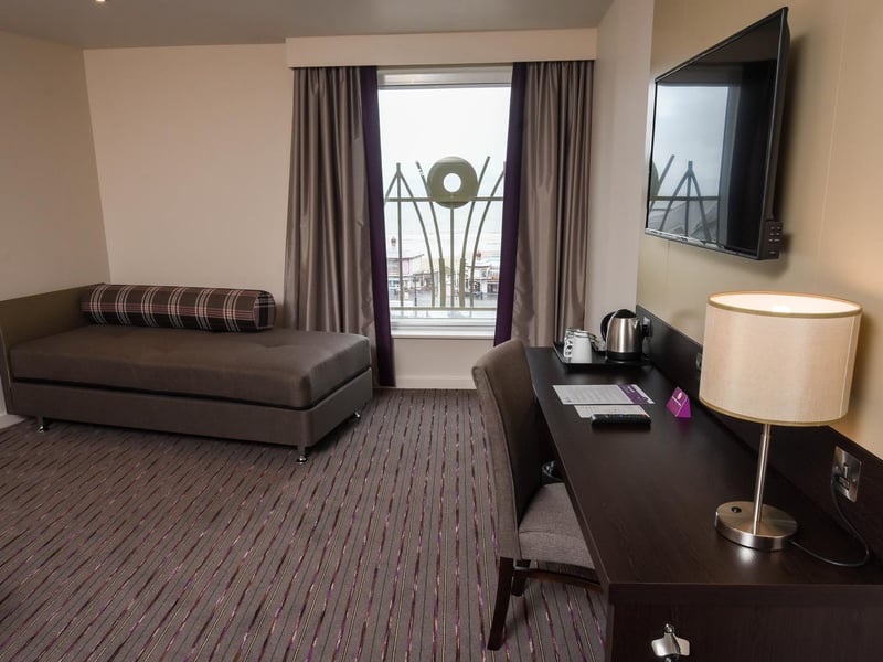 The hotel overlooks North Pier with impressive views of the Irish Sea