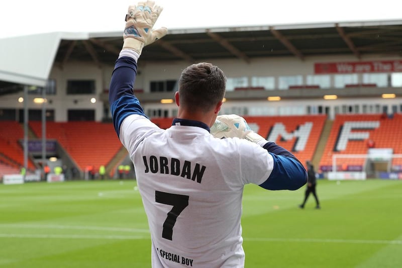 Blackpool's players wore tribute t-shirts during their warm-up