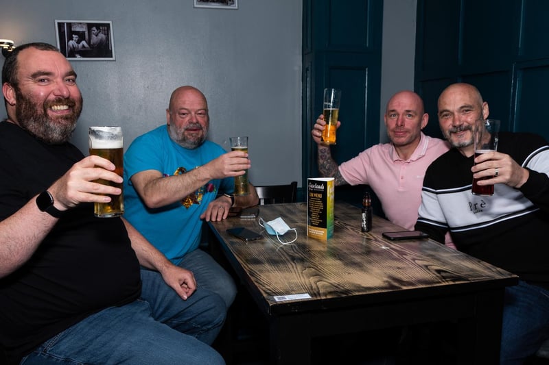 (l-r) Martin Evans, Trevor Mitchell, Lee Boyes, and Tony Jenkins  at Garlands