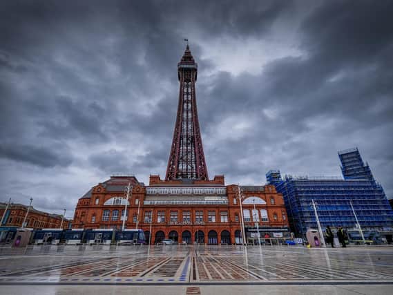 Miserable May weather in Blackpool.