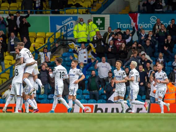 HAPPY ENDING - Leeds United beat West Brom 3-1 at Elland Road in front of around 8,000 fans, in the final game of the season. Pic: Bruce Rollinson