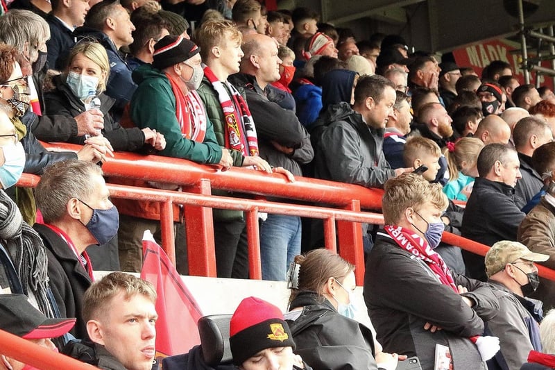More than 1,500 Morecambe supporters were able to attend Sunday's game