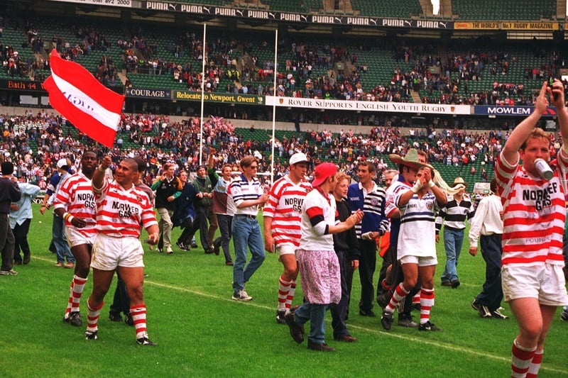 The aftermatch lap of honour at Twickenham