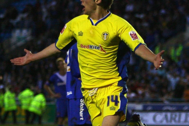 Jonny Howson celebrates his last minute winner against Carlisle United during the League One play-off semi-final second leg clash at Brunton Park in May 2008.