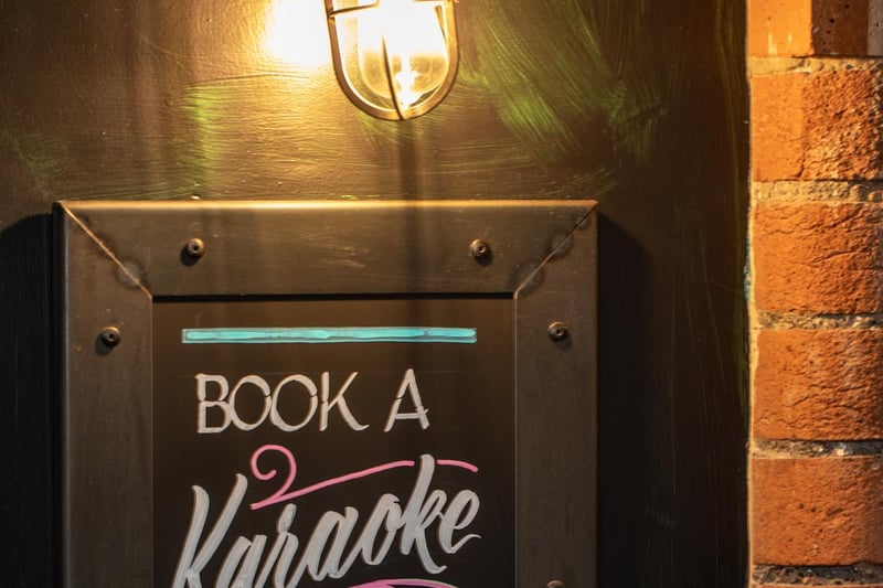 Private karaoke booths can be booked.