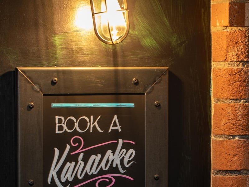 Private karaoke booths can be booked.