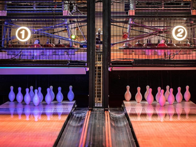 New bowling lanes in the basement.