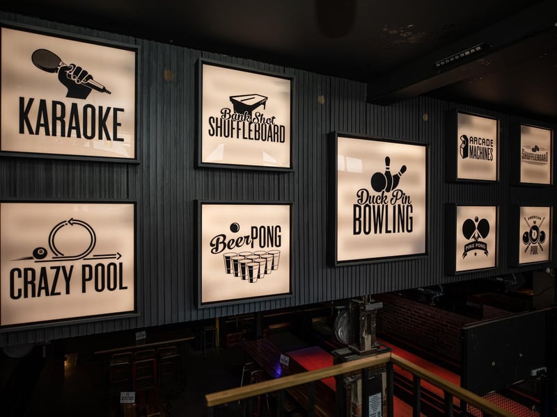 There is also ping pong tables and shuffleboard.
