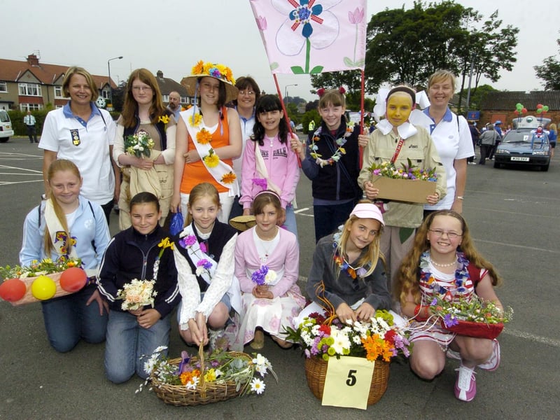 The Scarborough West Guides are all set to go in the carnival parade.